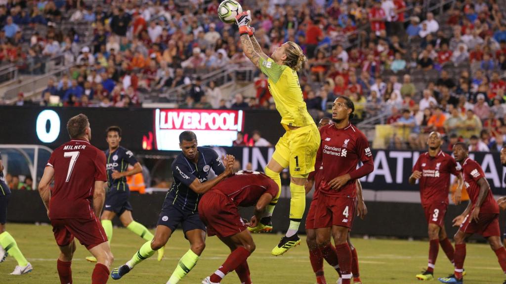 Karius durante el partido de la International Champions Cup entre el Liverpool y el Manchester City