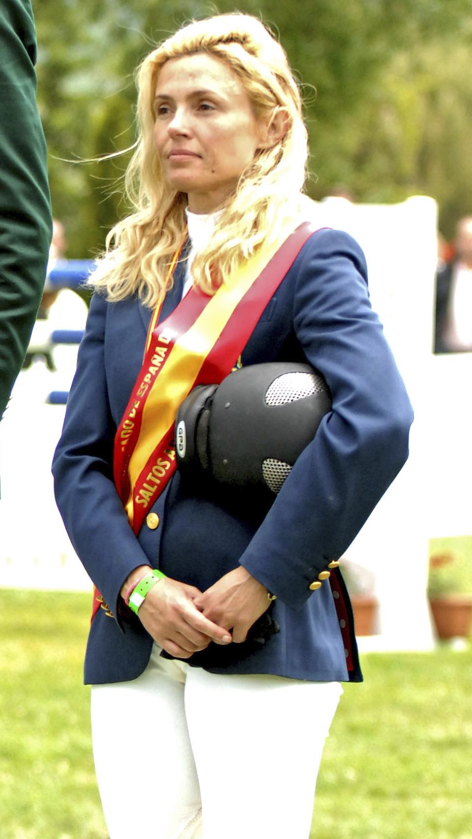 Susana en una competición de hípica en 2007.