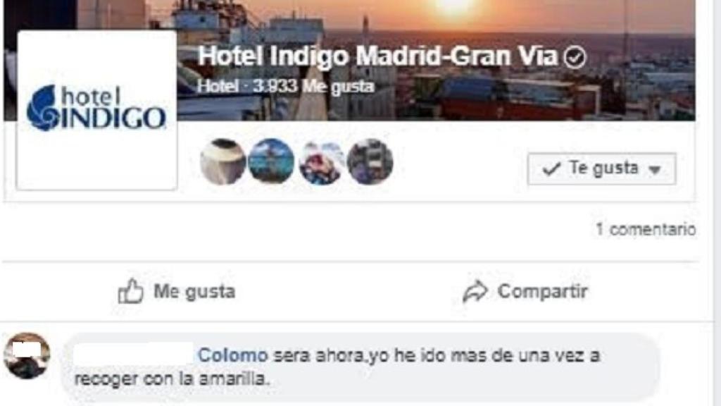 Alguno de los comentarios en el muro de Facebook del hotel.