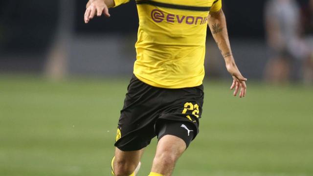 Pulisic en un partido del Borussia Dortmund ante el Benfica en la International Champions Cup