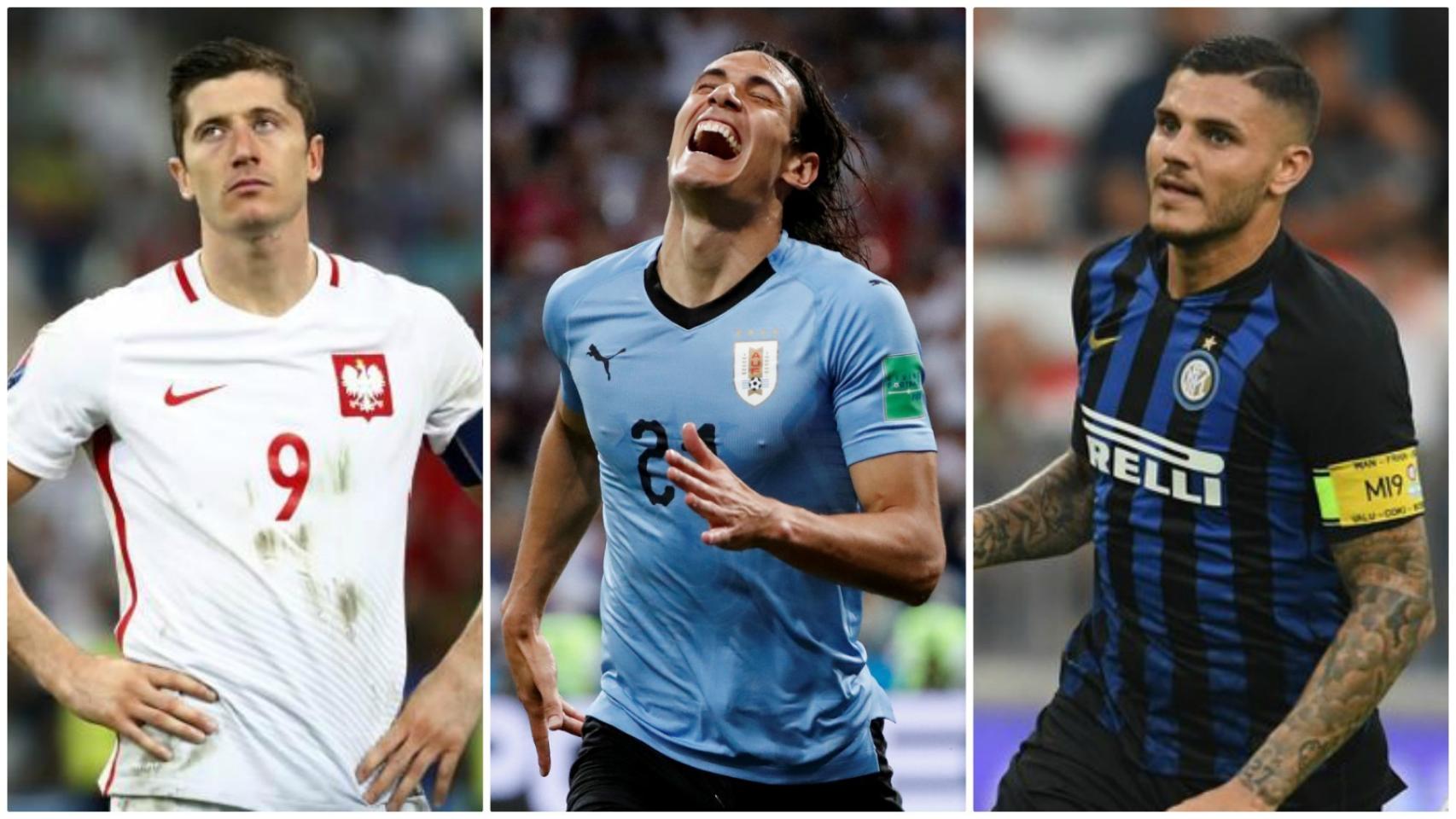 Lewandowski, Cavani e Icardi