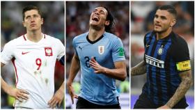 Lewandowski, Cavani e Icardi