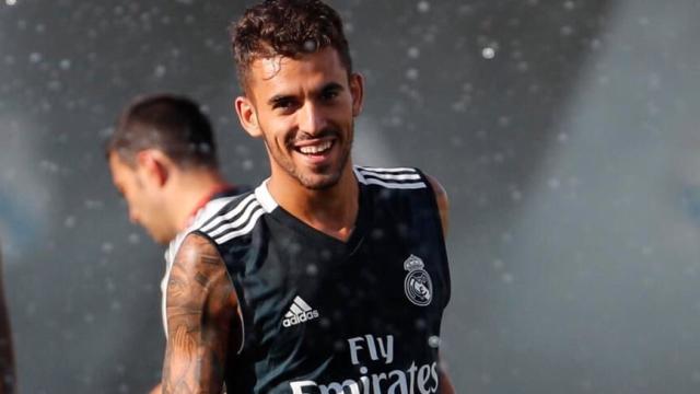 Ceballos, durante un entrenamiento del Real Madrid. Foto: Twitter (@DaniCeballos46)