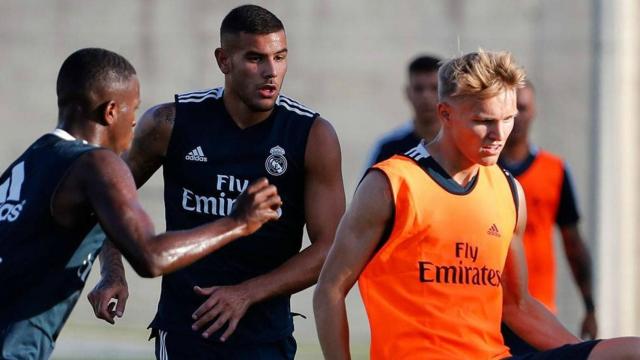 Odegaard en un entrenamiento