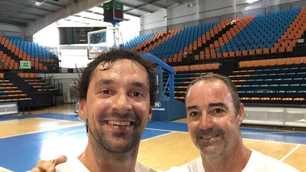 Llull al finalizar un entrenamiento. Foto: Twitter. (@23Llull)