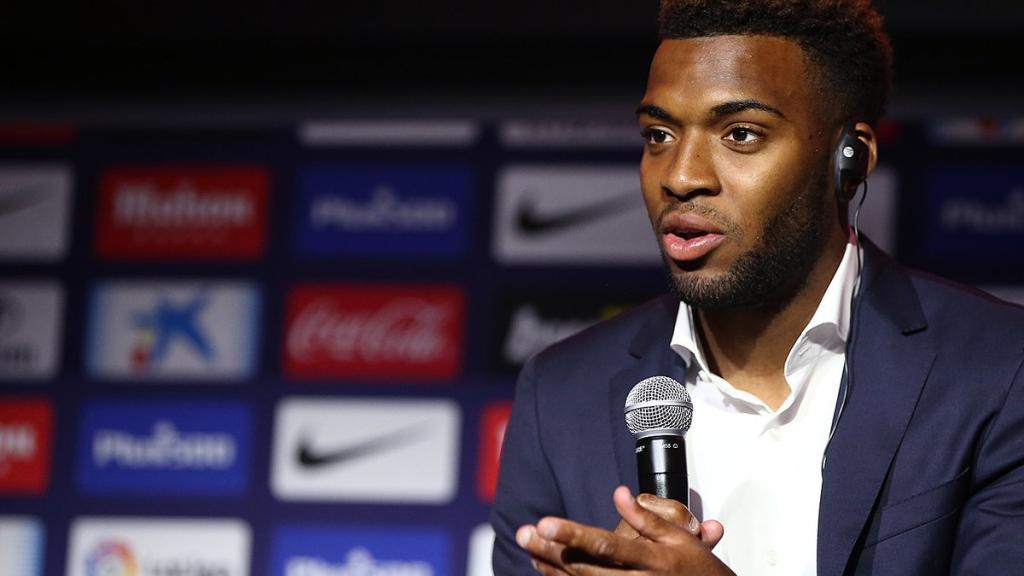 Thomas Lemar, en su presentación con el Atlético. Foto: Twiter (@Atleti)