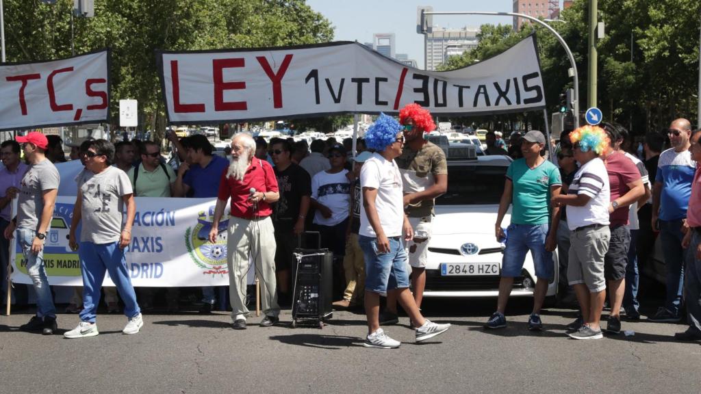 Huelga de taxis en Madrid