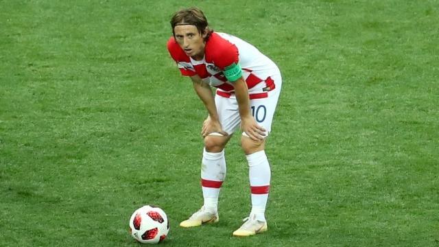 Modric durante la final del Mundial de Rusia 2018