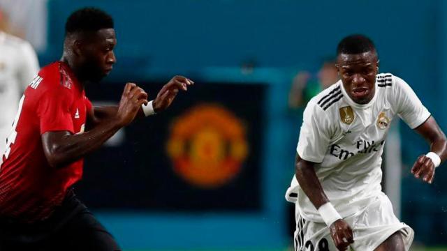 Vinicius, frente al Manchester United