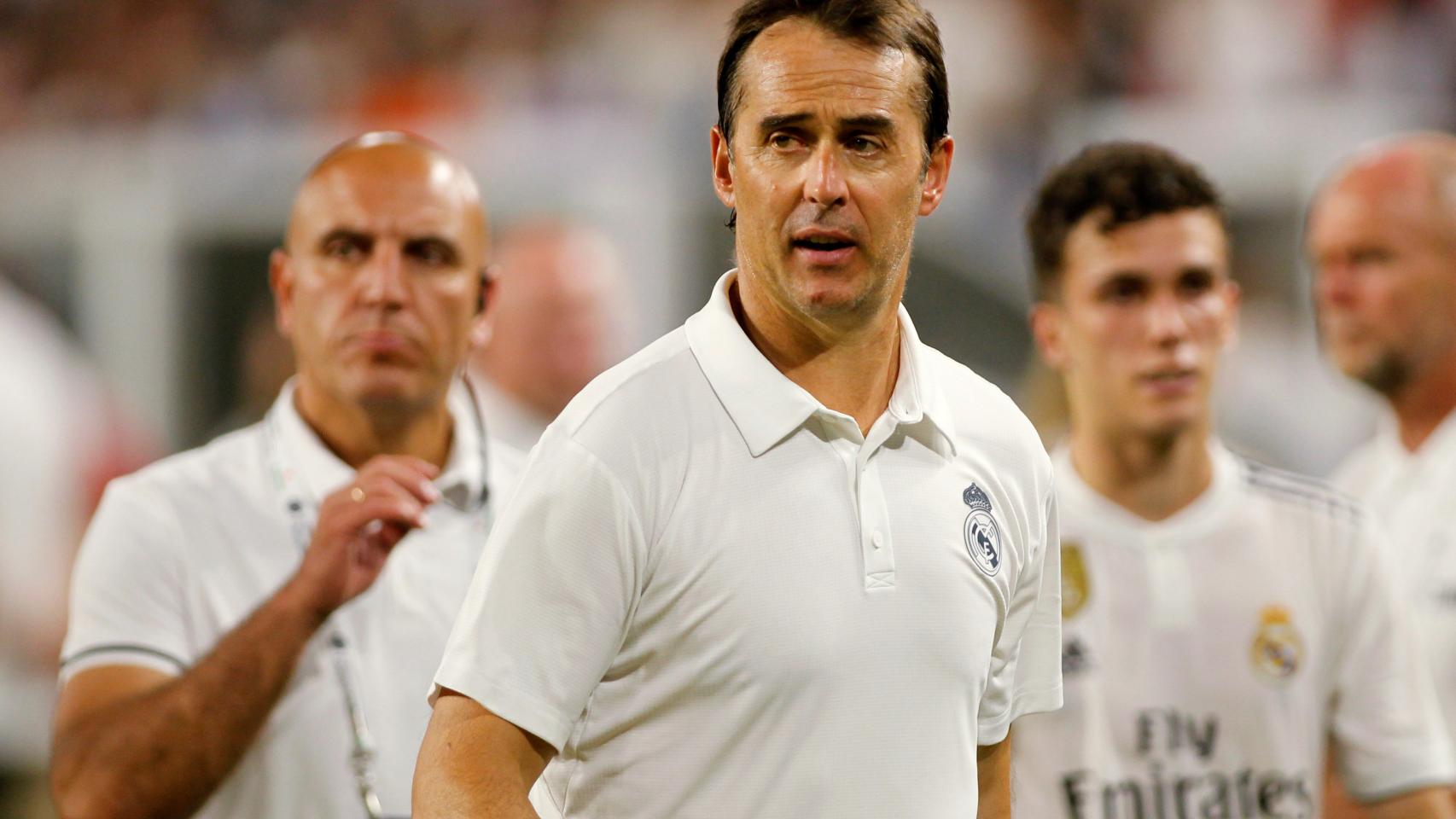 Julen Lopetegui, durante el partido contra el Manchester