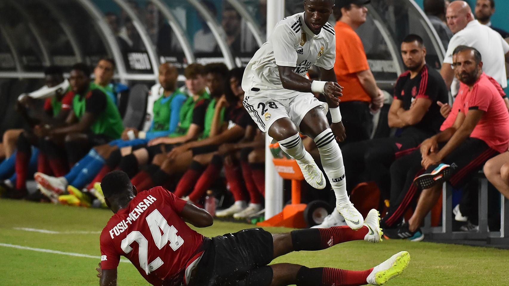 Vinicius, ante el Manchester United