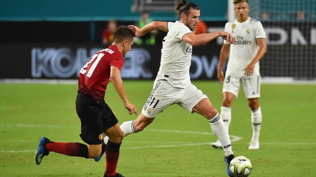 Gareth Bale, ante el Manchester United