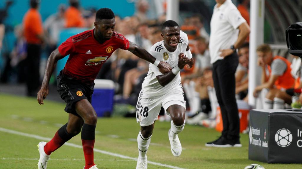 Vinicius en el Manchester United - Real Madrid