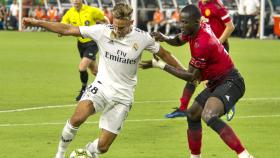 Llorente jugando con el Real Madrid en el amistoso ante el Manchester United