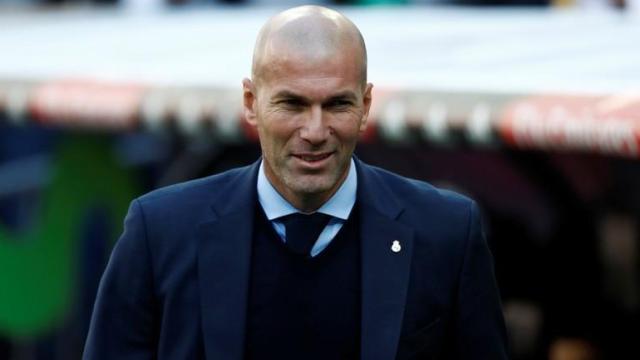 Zidane, entrenador del Madrid, durante un partido del equipo