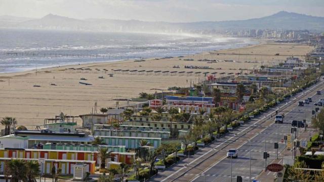 Las playas de la costa de Rimini.