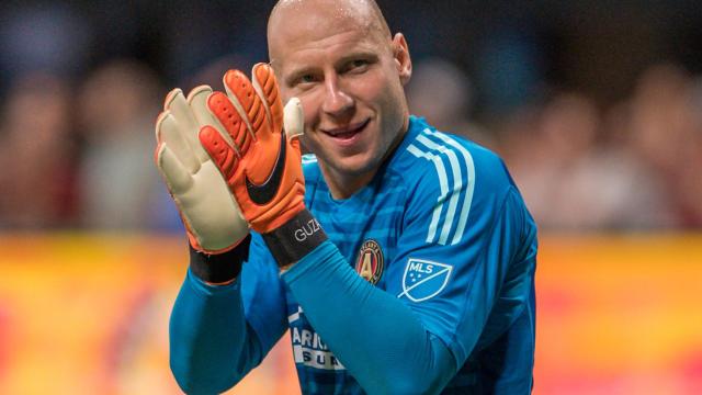 Brad Guzan durante el partido que enfrentó a las estrellas de la MLS con la Juventus.