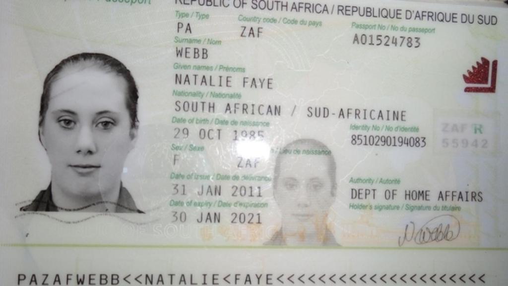 Pasaporte falso de Samantha Lewthwaite