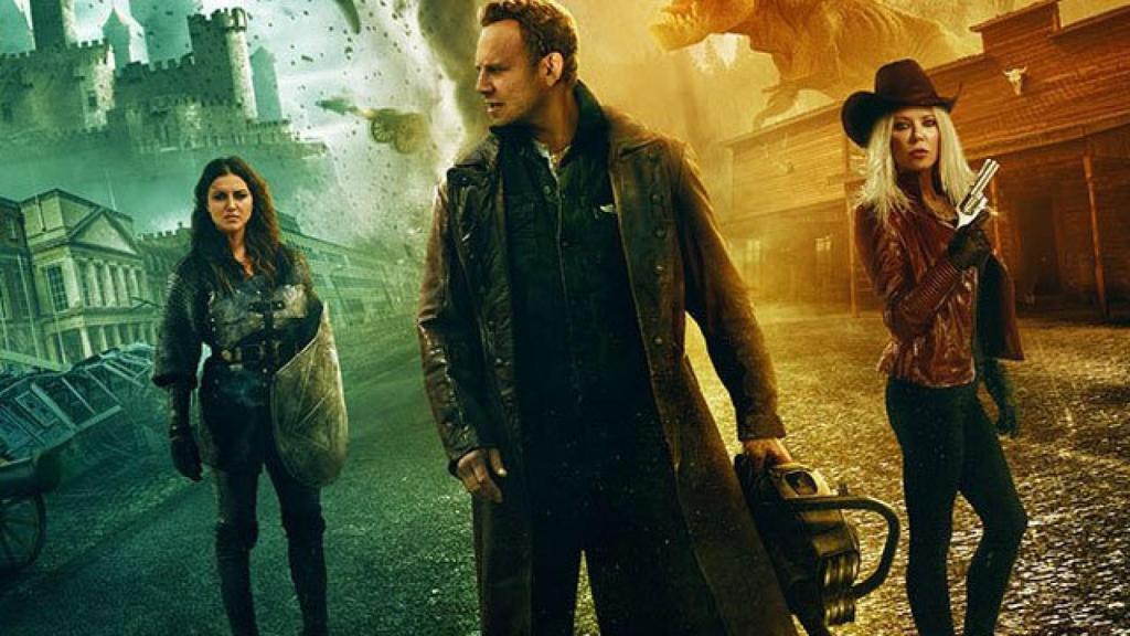 Dinosaurios y la Edad Media se unen en el póster de ‘Sharknado 6’