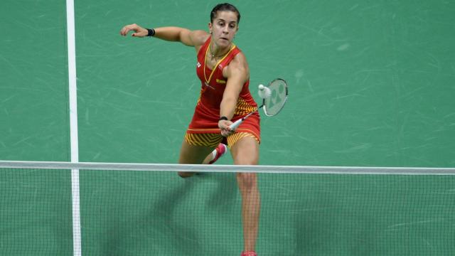 Carolina Marín, durante un partido. Foto: EFE