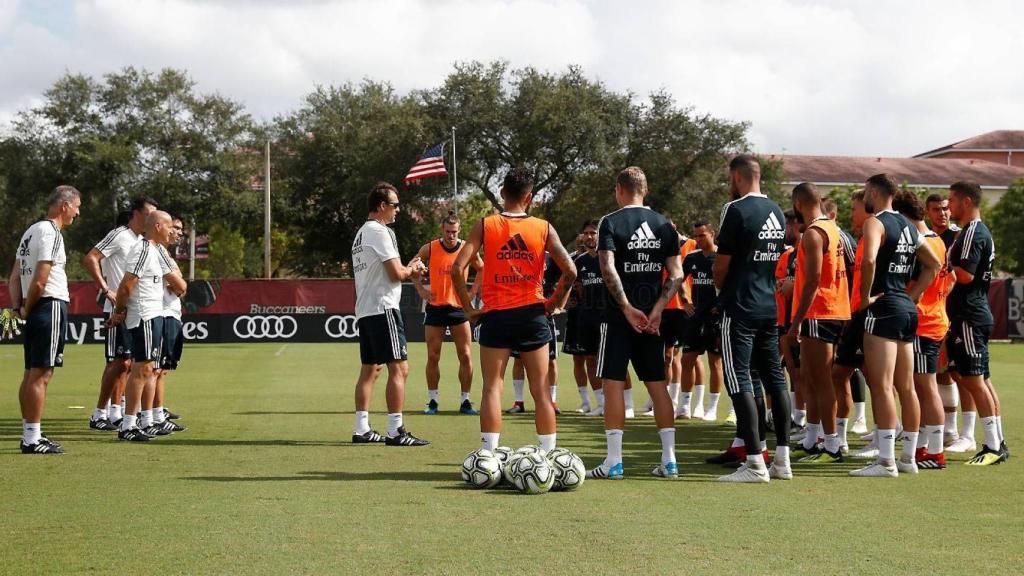 El Real Madrid hace piña en el entrenamiento