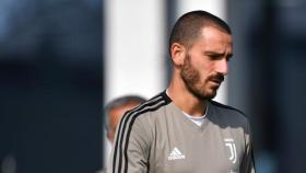 Bonucci y Cristiano durante un entrenamiento. Foto: juventus.com