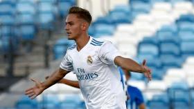 Dani Gómez durante un partido con el Real Madrid Castilla