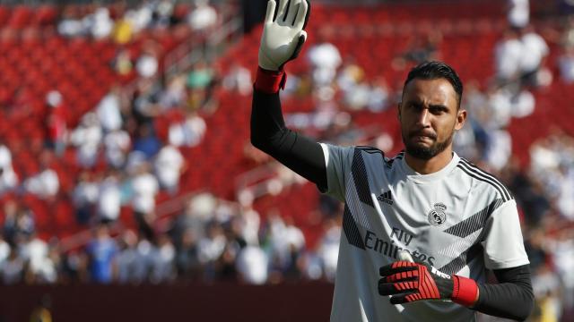 Keylor Navas durante un entrenamiento en la pretemporada del Real Madrid