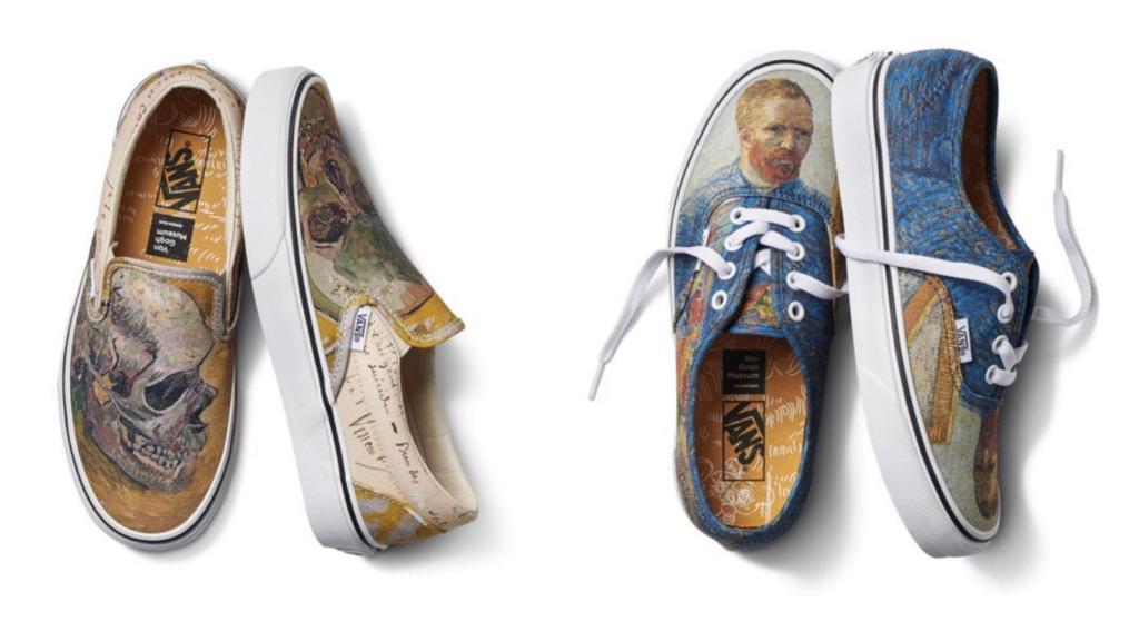 Dos diseños de la nueva colección de 'Vans' en colaboración con el museo Van Gogh.