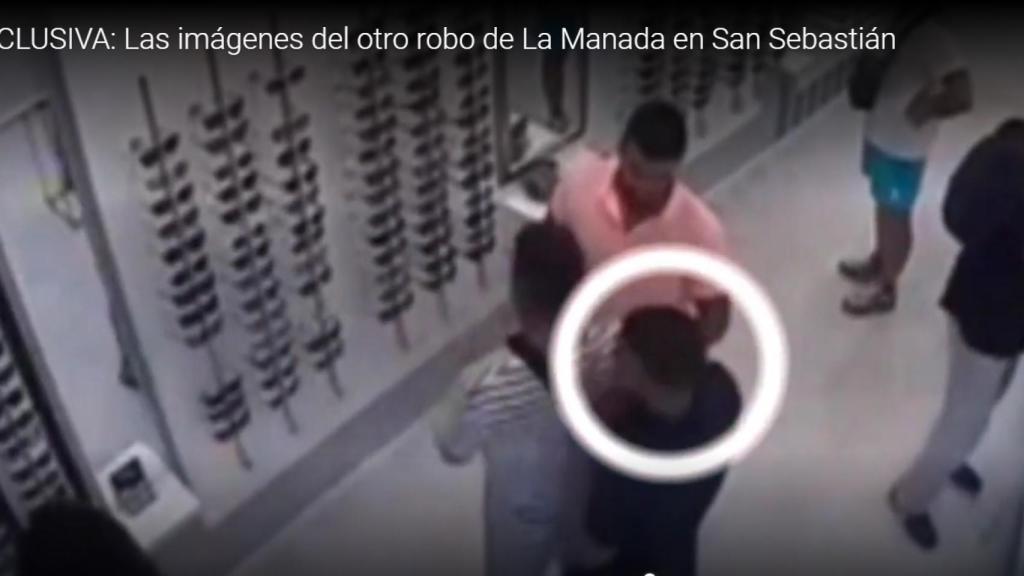 Imágenes de las cámaras de seguridad en San Sebastián