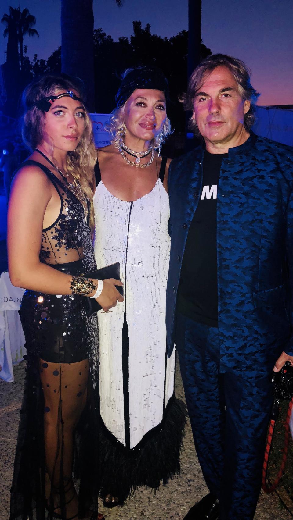 Rachele Gandolfi, Hubertus de Hohenlohe y Simona Gandolfi.