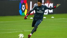 Keylor Navas, durante un partido de pretemporada con el Real Madrid.