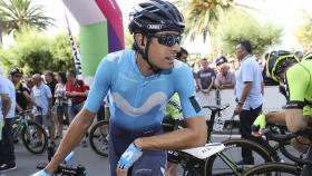 Mikel Landa antes de tomar la salida en la Clásica de San Sebastián.