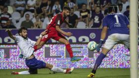 El Sevilla FC, en la vuelta de la segunda ronda de la Europa League frente al Ujpest. Foto: EFE.