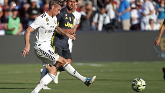 Toni Kroos durante un partido contra la Juventus