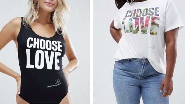 Dos de los diseños de la colección 'Choose Love' de 'Asos'.