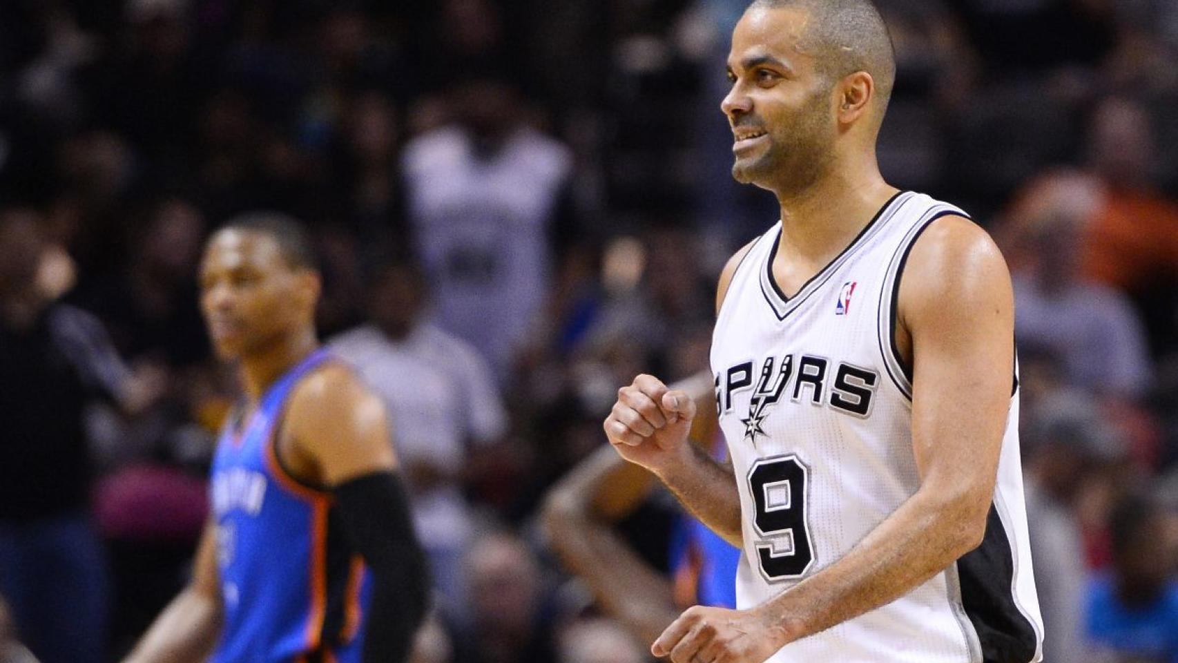 Parker, durante un partido con los Spurs.