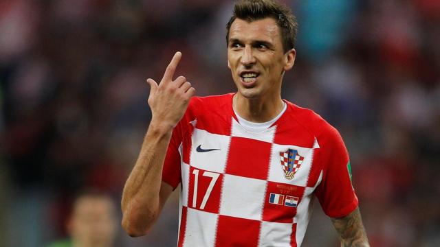 Mandzukic, durante un partido con la selección croata.