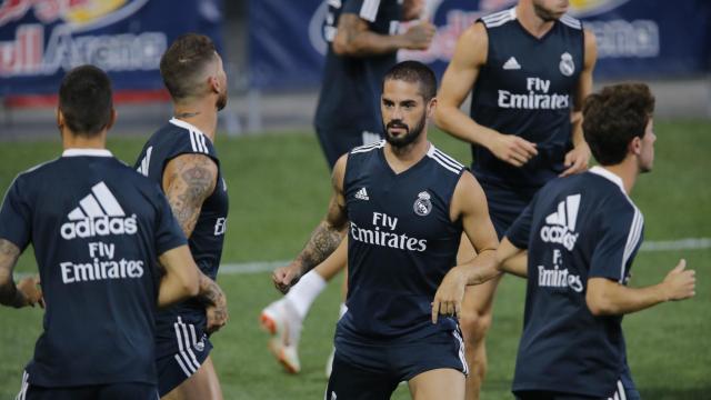 El Real Madrid se entrena en el Red Bull Arena de Nueva Jersey