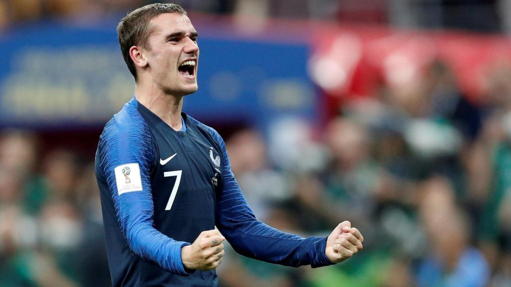 Griezmann celebra su victoria en la final del Mundial.