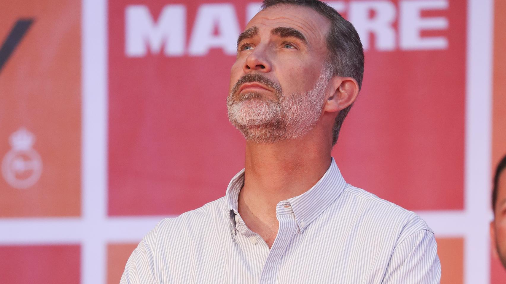 El rey Felipe en la entrega de trofeos de la Copa del Rey de Vela.