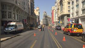 Cortan la gran Vía de Madrid por un escape de gas