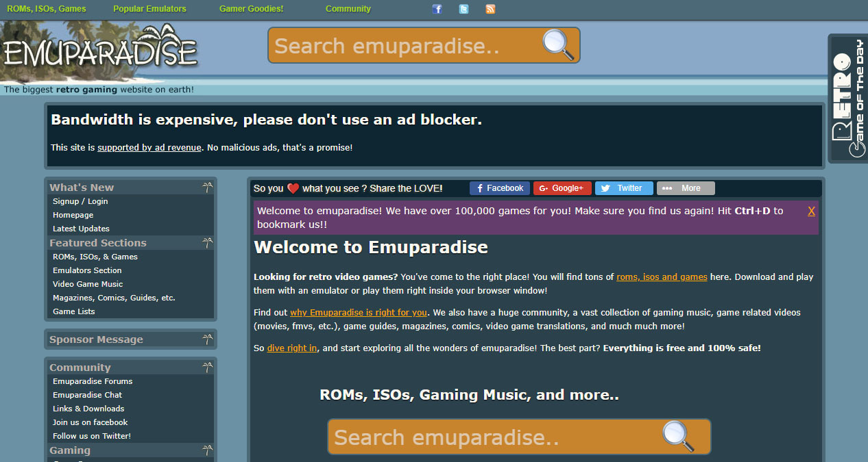 emuparadise emuladores roms web