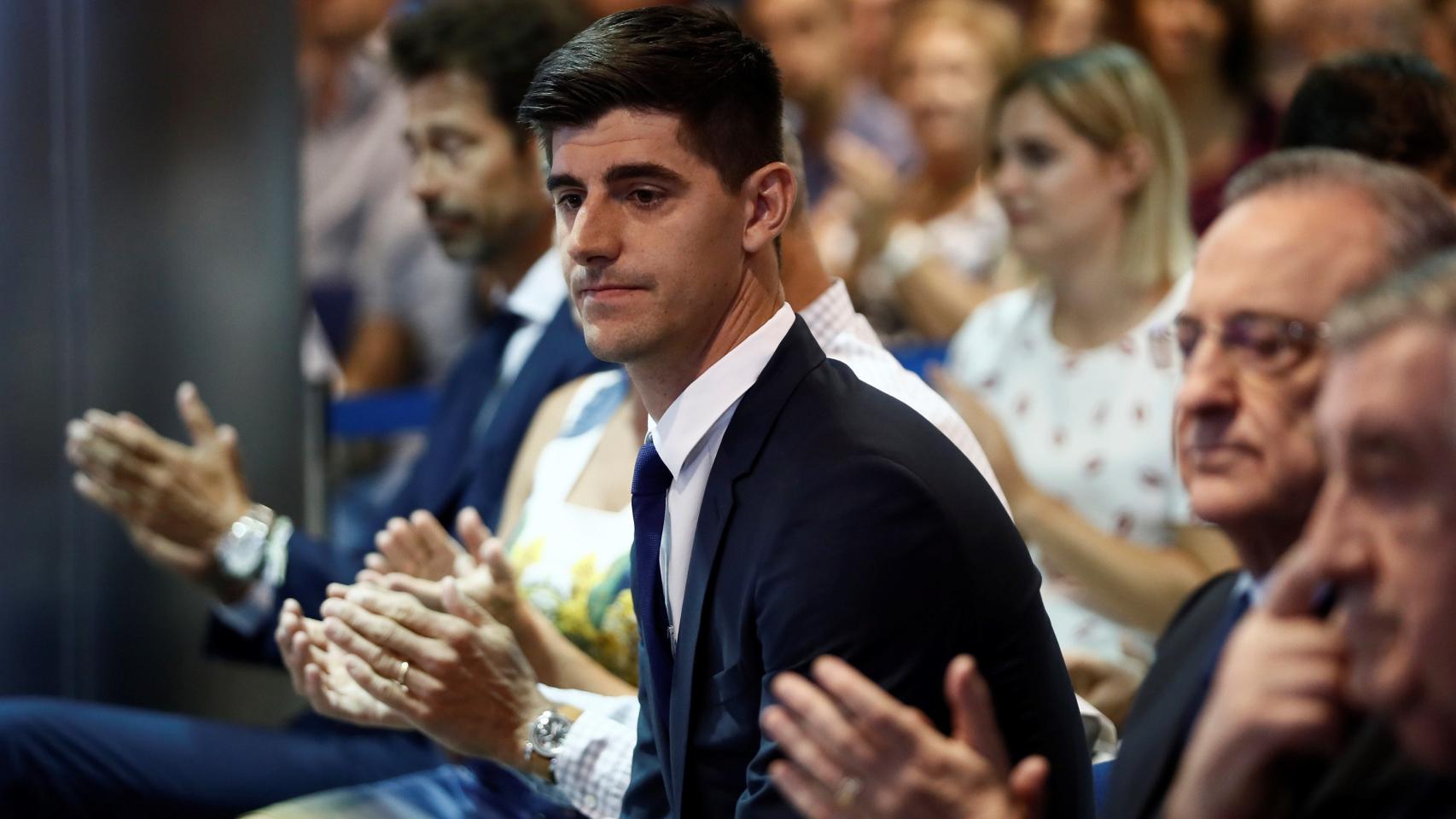 Thibaut Courtois, durante la presentación como jugador del Real Madrid