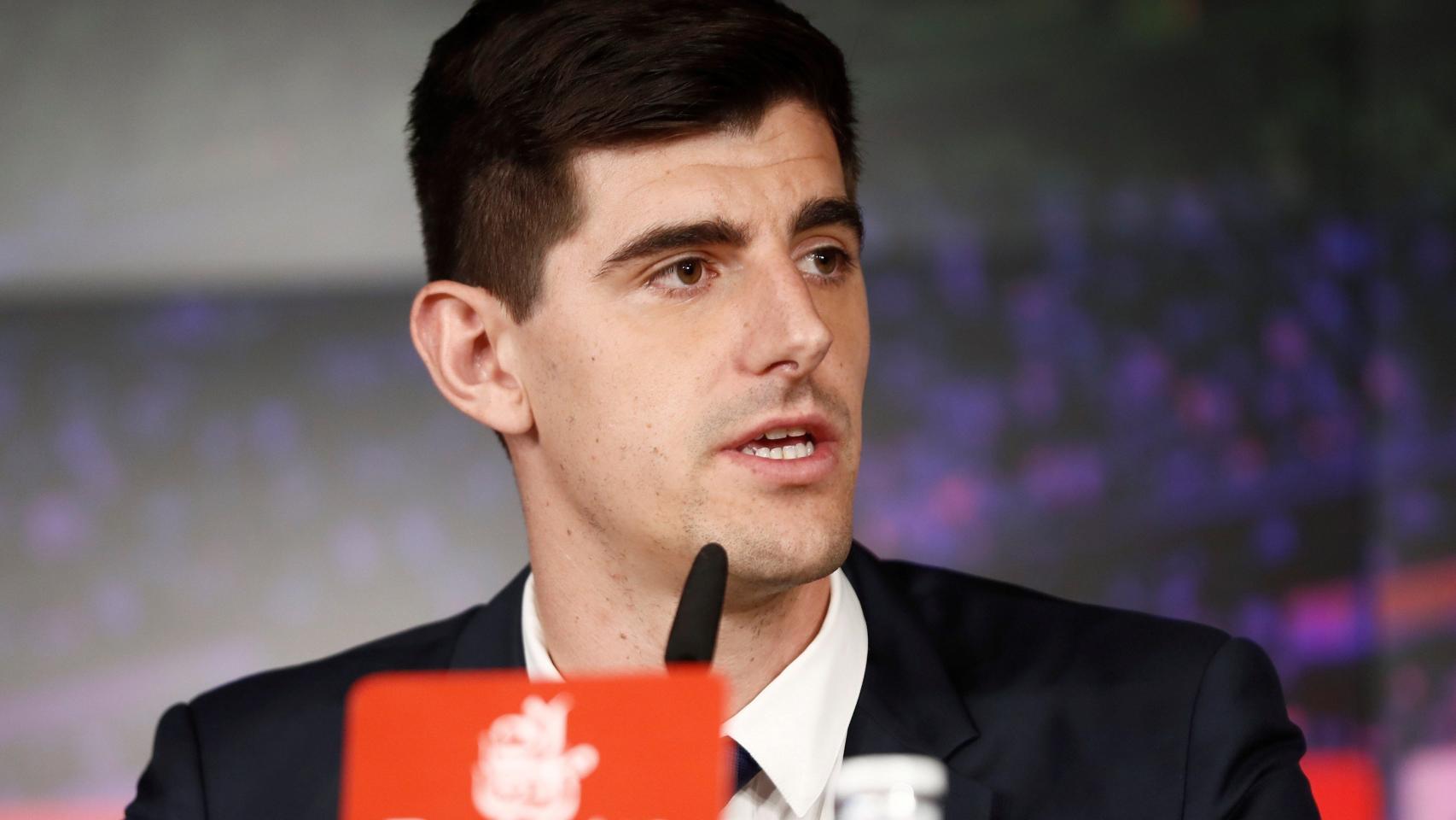 Rueda de prensa de Thibaut Courtois en el Santiago Bernabéu