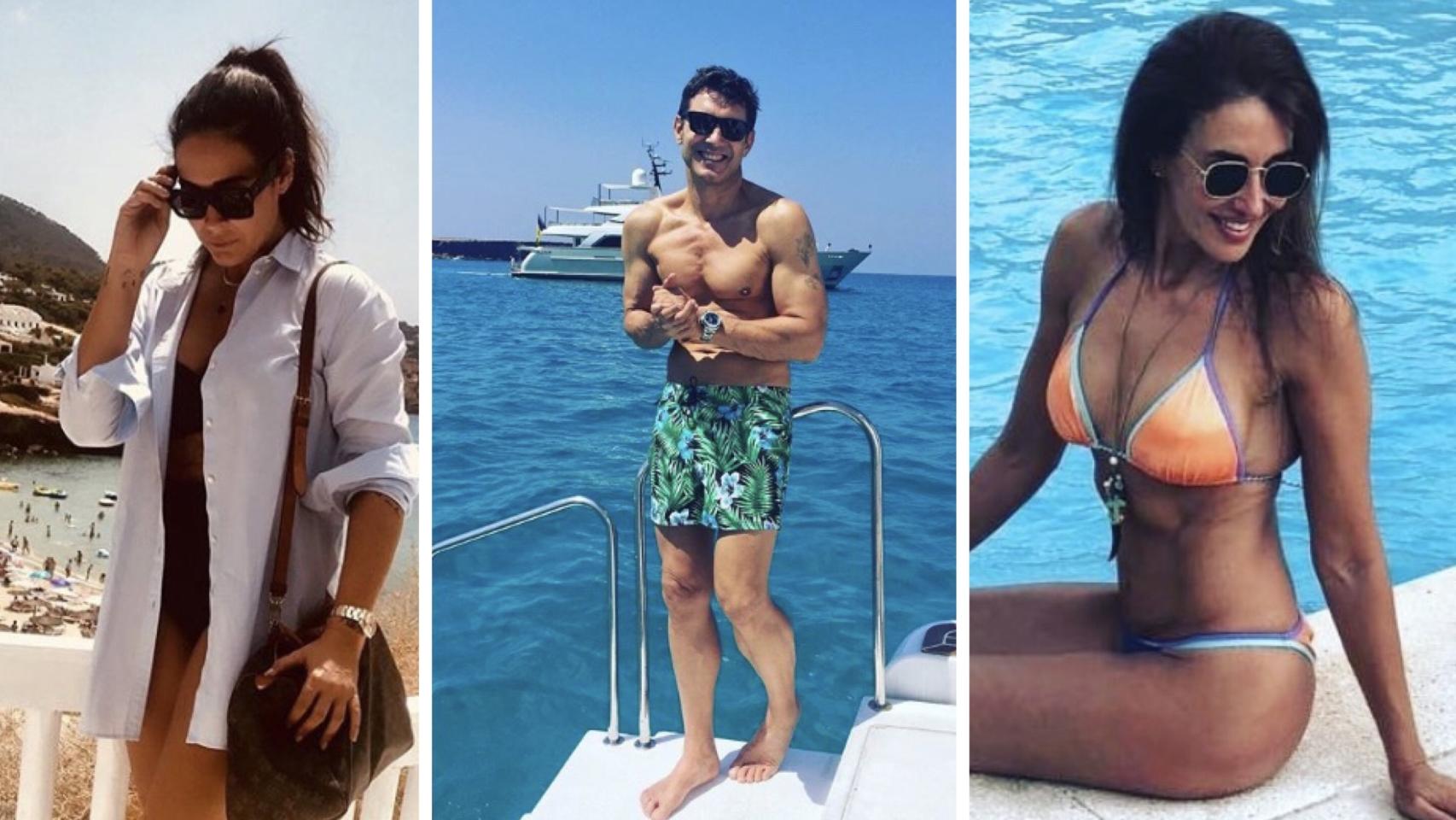 Vicky Martín Berrocal, Jesús Vázquez,  y Elsa Anka en fotos de sus redes sociales.