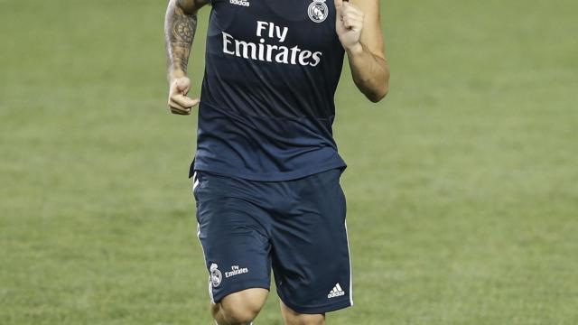 Isco durante un entrenamiento con el Real Madrid