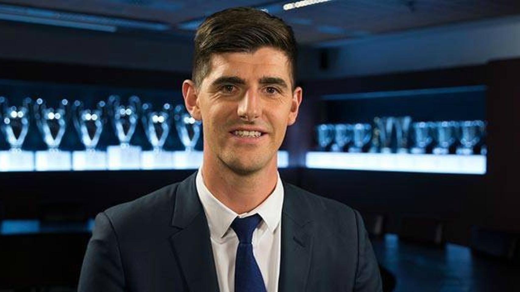 Courtois, entrevistado con el Real Madrid