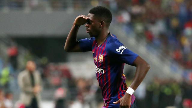 Dembele adelanta al FC Barcelona con su gol en la Supercopa