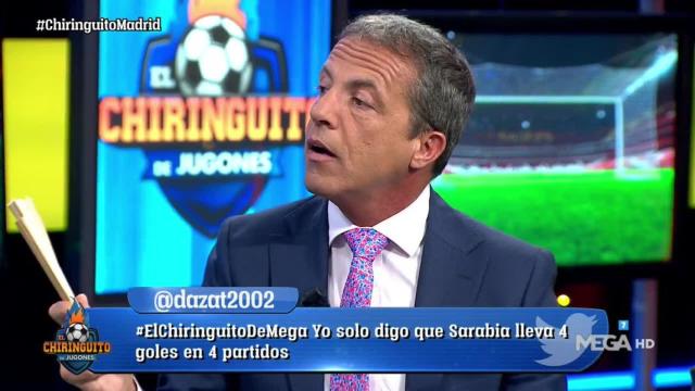 Cristóbal Soria en El Chiringuito . Foto: Twitter. (@elchiringuitotv)